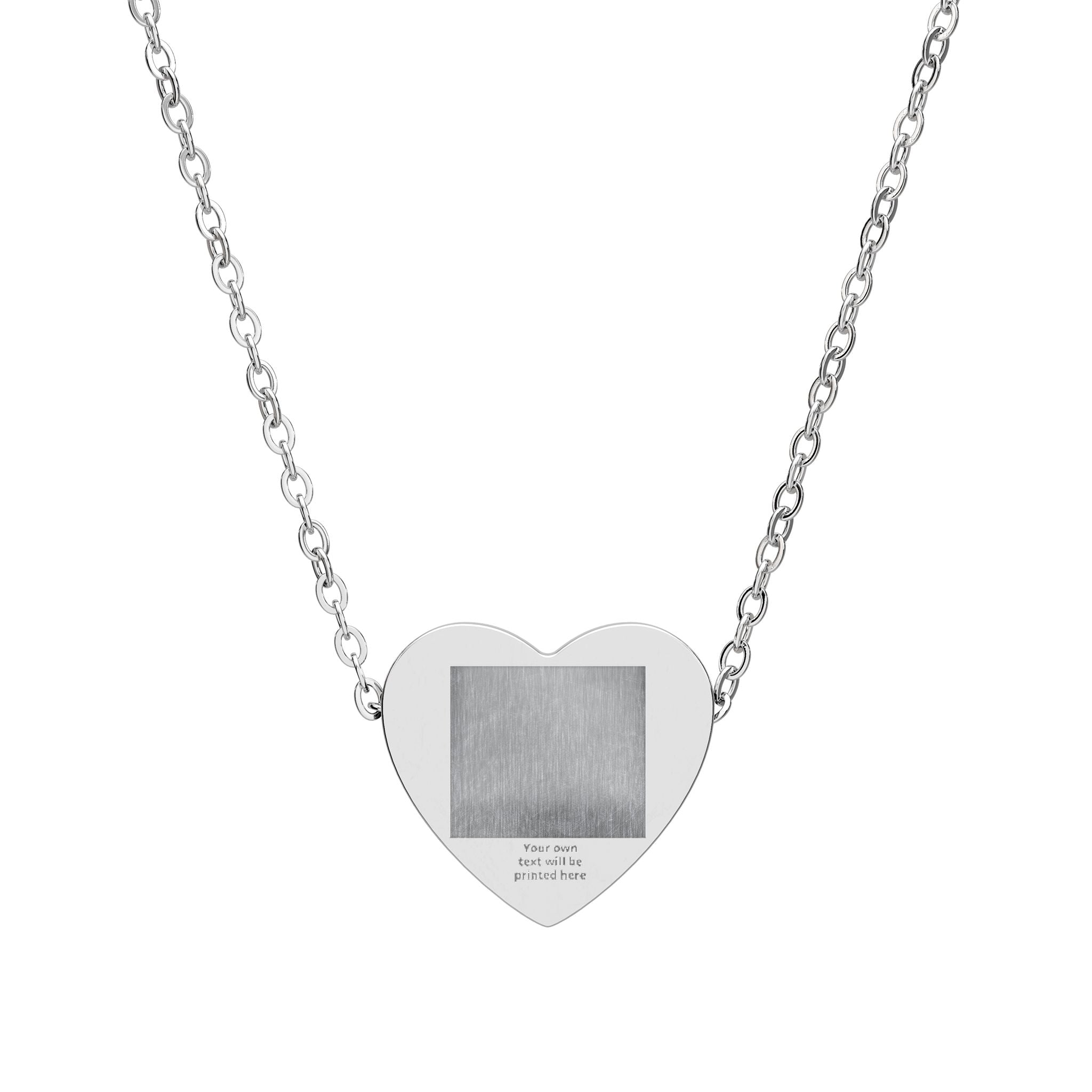 Engravable Heart Necklace — Personalized Sterling Silver Pendant for Mom, Anniversary & Gifts