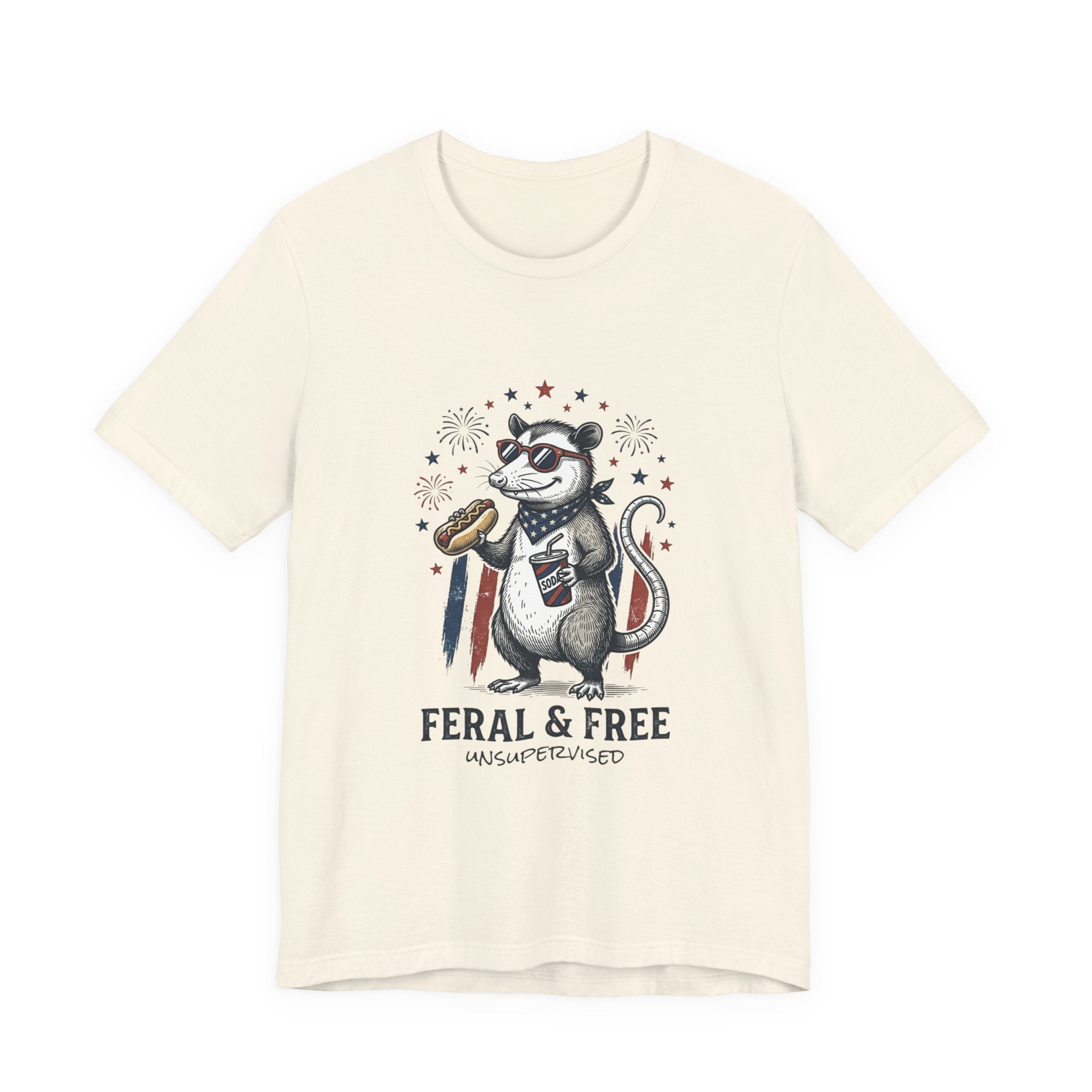Feral & Free possum tee | sarcastic, quirky humor graphic tee