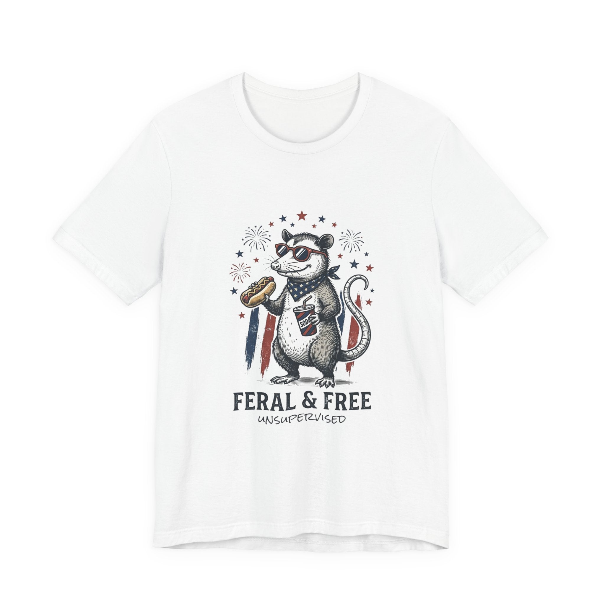 Feral & Free possum tee | sarcastic, quirky humor graphic tee